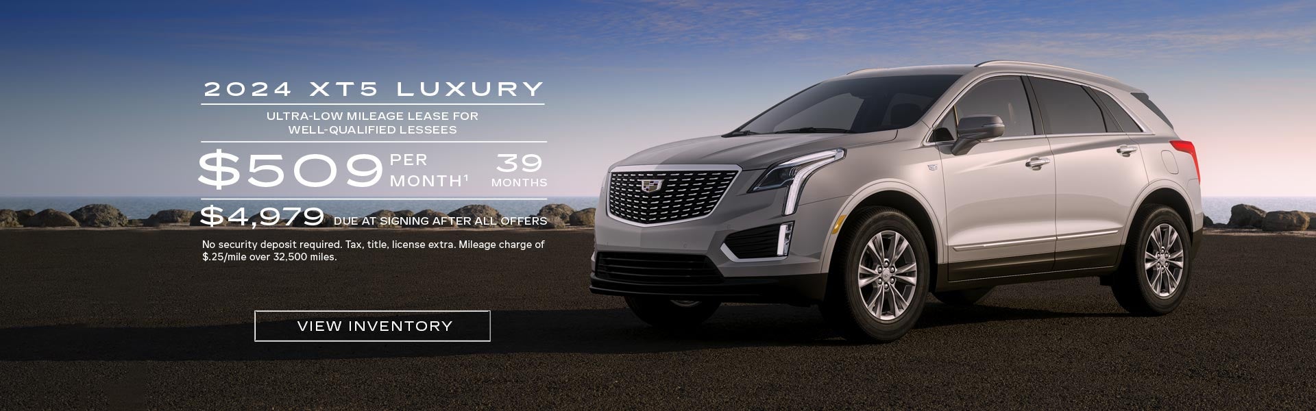 2024 XT5 Luxury. Ultra-low mileage lease for well-qualified Lessees. $509 per month. 39 months. $...